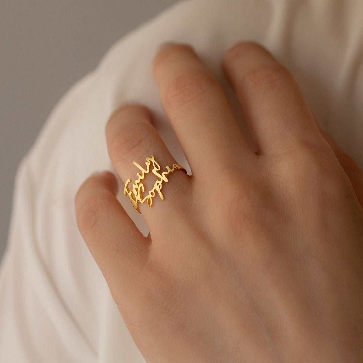 Couple Name Ring
